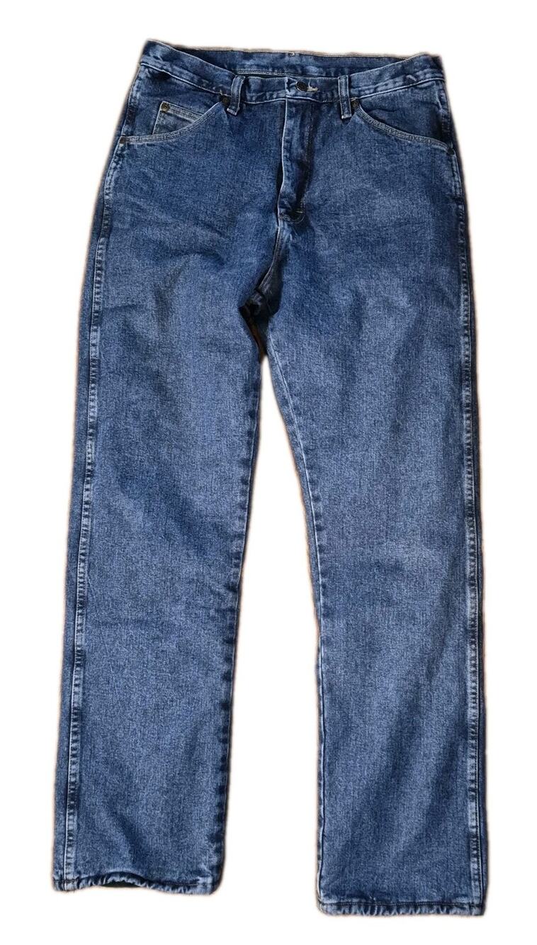 Wranglers Rugged Wear Men's 33X34 Blue Denim Jeans - Flannel lined
